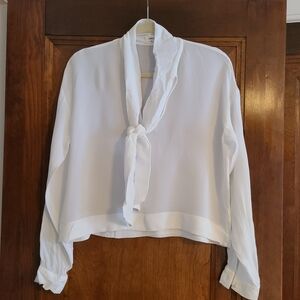 Wilfred White Tie-Front Blouse